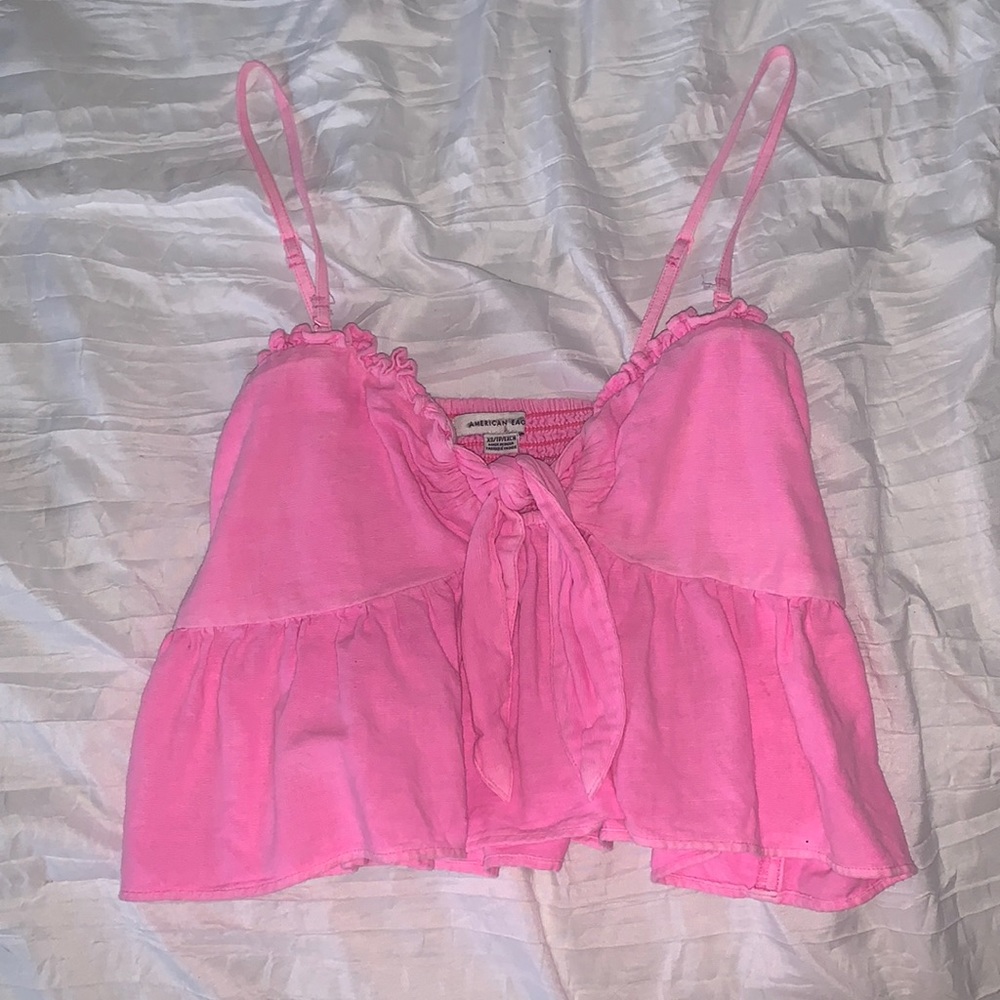 AE pink ruched top